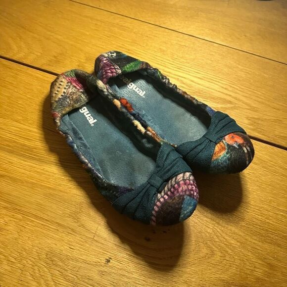 Desigual floral ballerina flats 37 (6.5) - Picture 1 of 8
